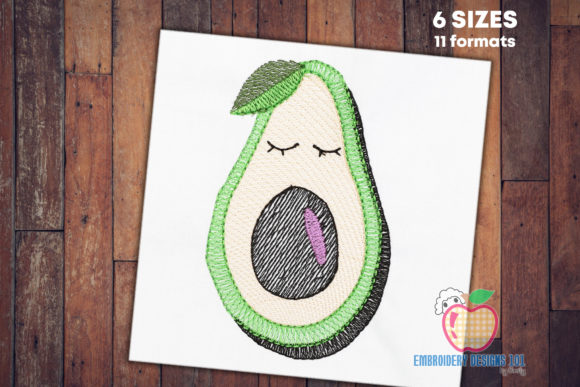 Charming Funny Cartoon Avocado Fruits Design