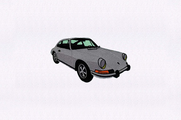 Classic Grey Sports Car: An Embroidery Review
