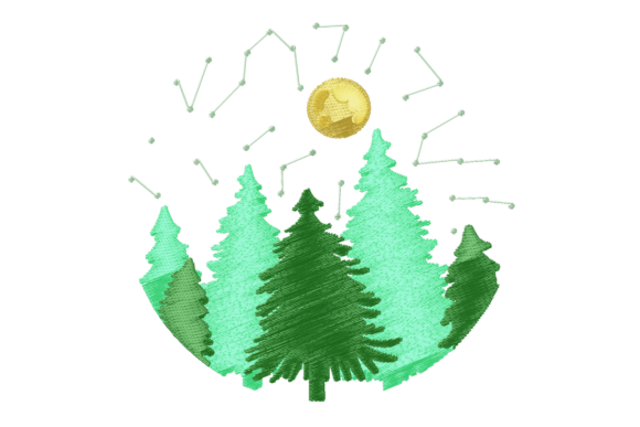 Forest Embroidery Design Review for Business Merch