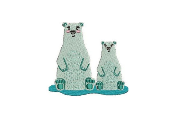Mom and Baby Polar Bears: An Embroidery Review