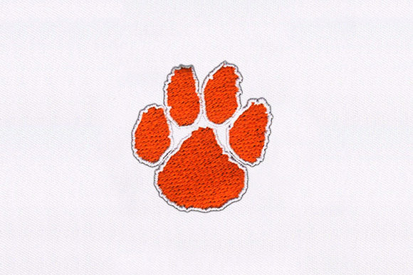 Orange Paw: A Colorful and Cute Embroidery Design