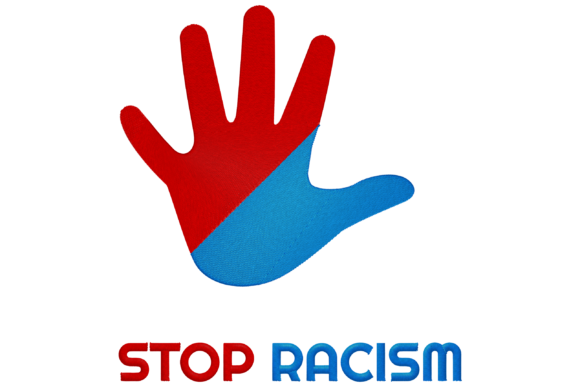 Stop Racism: A Bold Embroidery Design for Socially Conscious Products