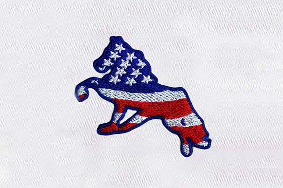 Usa Horse: A Versatile Embroidery Design for Apparel